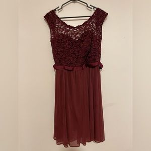 Burgundy Wine Bridesmaid dress